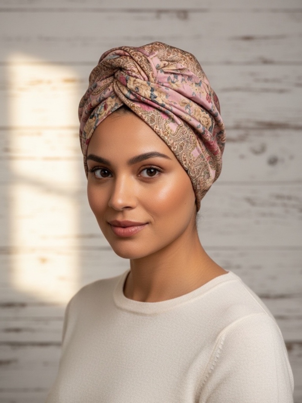 Esperanza Floral Paisley Silk Pink Scarf - Picture 3 of 14